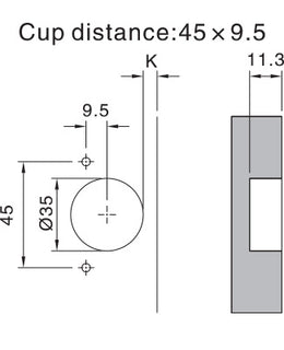 Eco 165° Overlay Hinge Clip On With Soft Closing
