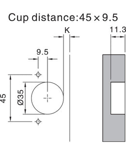 Eco 165° Overlay Hinge Clip On With Soft Closing