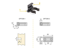 Emuca Wood Plinth Clamp For Adjustable Levelling Foot (Box of 100)