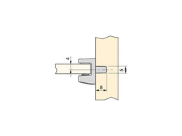Emuca Glass Evo Shelf Support - Plastic