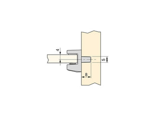 Glass Evo Shelf Support - Plastic