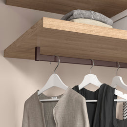 Emuca Luxe Rectangular Wardrobe Rail 2.35m