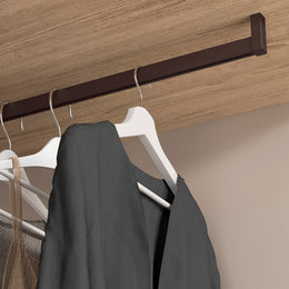 Emuca Luxe Rectangular Wardrobe Rail 2.35m