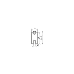 Emuca Luxe Rectangular Wardrobe Rail 2.35m