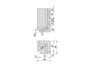 Gola Internal Corner Piece for Upper Profile