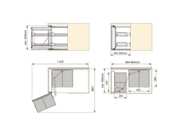 Emuca Supra Universal Pull Out Magic Corner
