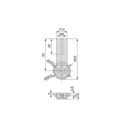 28mm Wardrobe Rail Support (Pair)