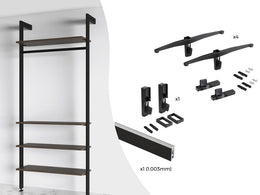 Emuca Zero Modular Shelf & Rail Support Kit