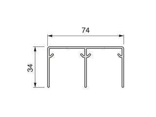 Placard 74 Upper Track 3.9m