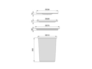 Built-in Worktop Waste Bin