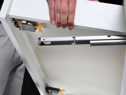 Emuca Under Mount Soft Close Runners With Clips - Full Extension (Pair)