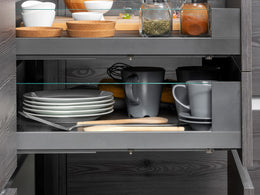 Emuca Vertex Glass Side Panels External Drawer 131H x 450D