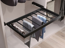 Emuca Hack 7 Trouser Hangers, Tray & Frame Kit