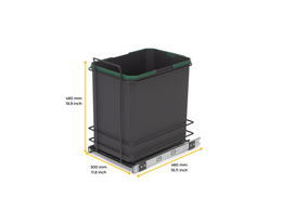 Emuca Single Recycling Bin Pull-Out