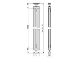 Emuca Zero Modular Floor to Ceiling Frame Kit (2 Profiles)
