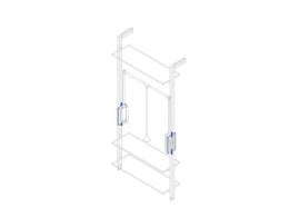 Emuca Zero Modular Pull Down Rail Brackets