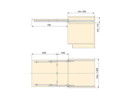 Emuca Pull-out Table Runners
