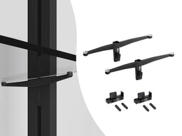 Emuca Zero Modular Glass Shelf Support Kit (Pair)
