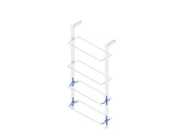 Emuca Zero Modular Slanted Shelf Support Kit (Pair)