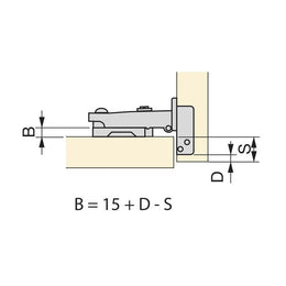 Emuca X91R Soft Close Full Overlay Hinge 105°
