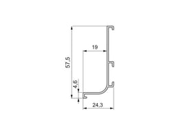 Emuca Gola Upper J Profile 3.9m