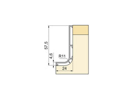 Emuca Gola Upper J Profile 3.9m