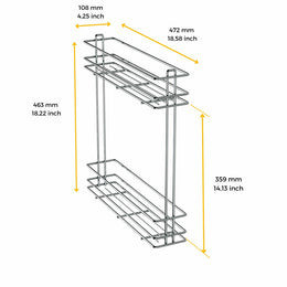Emuca Supramax Pull Out Spice/Bottle Rack