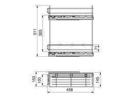 Emuca Supra Soft Close Pull Out Spice/Bottle Rack
