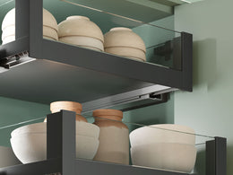 Emuca Vertex Internal Glass Drawer Clips (pair)