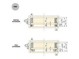 Emuca Simplex Drawer Sides 88H (Pair)