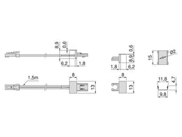 Emuca Pyxis Recessed LED Luminaire Cable and Cover