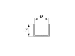 Emuca Placard 74 U Profile 2.9m