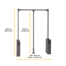 Emuca Sway Pull Down Rail Lift