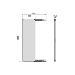 Emuca Quartz Wardrobe Interior Rotating Pull Out Mirror