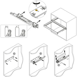 Emuca Quartz Pull Out Shoe Rack Drawer Kit