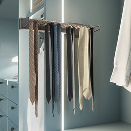 Emuca Quartz Pull-Out Tie Rack