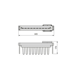 Emuca Quartz Pull-Out Tie Rack