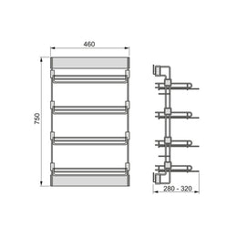 Emuca Quartz Pull Out Shoe Rack