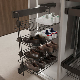 Emuca Quartz Pull Out Shoe Rack