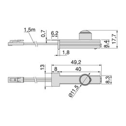Emuca Pyxis Recessed LED Motion Sensor 1.5m