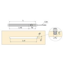 Emuca Pyxis Recessed LED Motion Sensor 1.5m