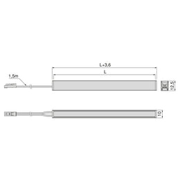 Emuca Pyxis Surface Mounted LED 19W 2.3m