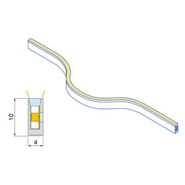 Emuca Neonlynx Flexi LED Light 4x10