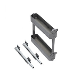Emuca Harmony Pull-out Soft Close Bottle Rack (2 Trays)