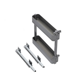 Emuca Harmony Pull-out Soft Close Bottle Rack (2 Trays)