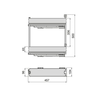 Emuca Harmony Pull-out Soft Close Bottle Rack (2 Trays)