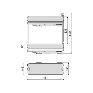 Emuca Harmony Pull-out Soft Close Bottle Rack (2 Trays)