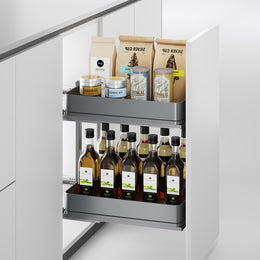 Emuca Harmony Pull-out Soft Close Trolley (2 Trays)
