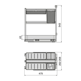 Emuca Harmony Pull-out Soft Close Accessory Rack
