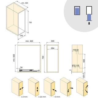 Emuca Harmony Pull-out Soft Close Accessory Rack
